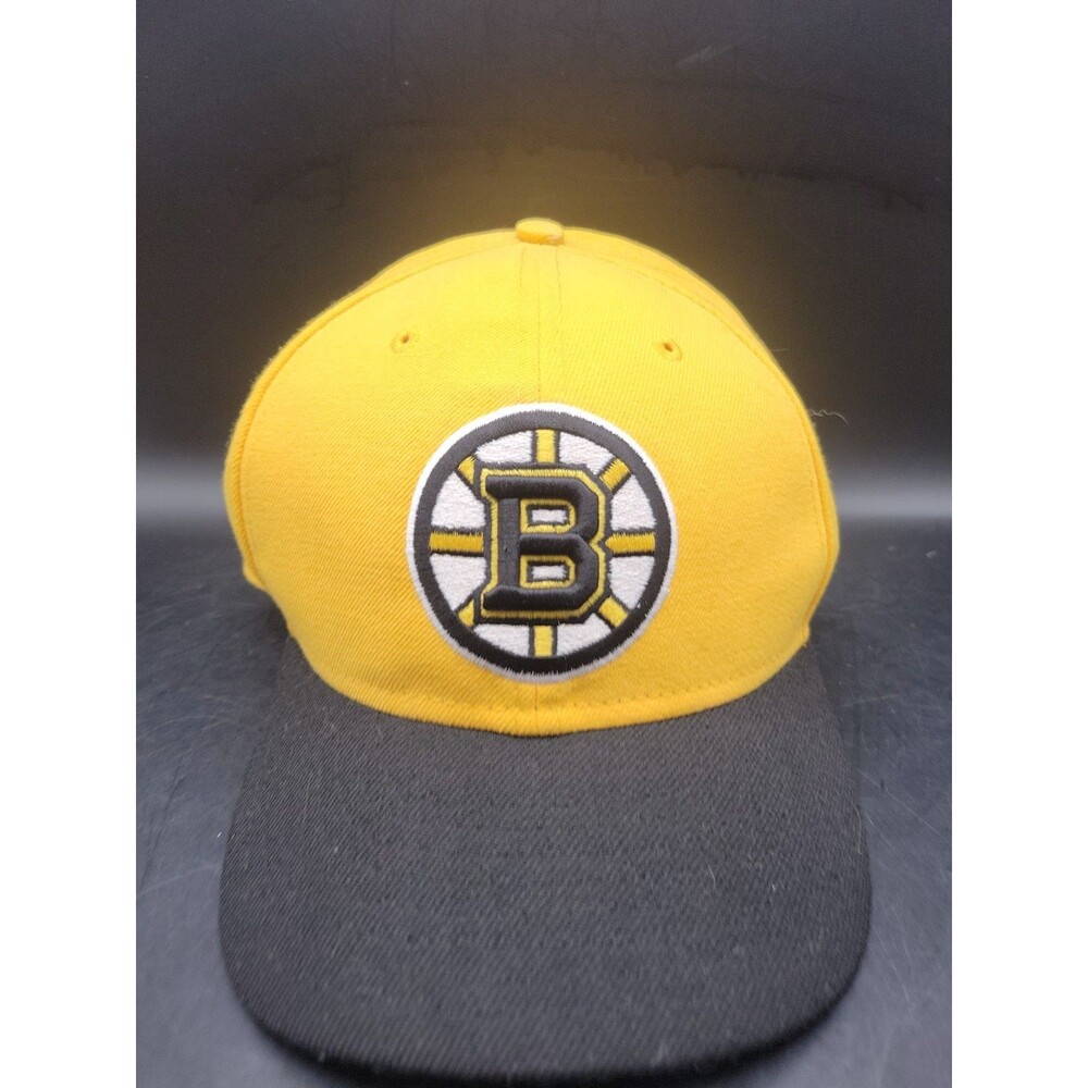NEW ERA 59FIFTY NHL BOSTON BRUINS FITTED 7 5/8 CAP YELLOW & BLACK 60.6cm